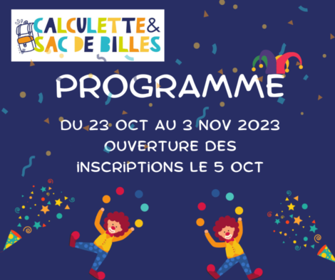 VACANCES DE LA TOUSSAINT 2023 – OFFRE DE LOISIRS POUR LES 3-11 ANS